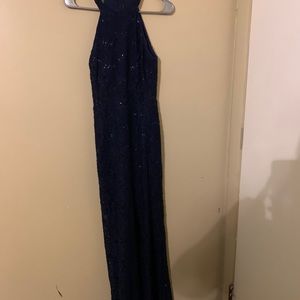 Blue sequin dress